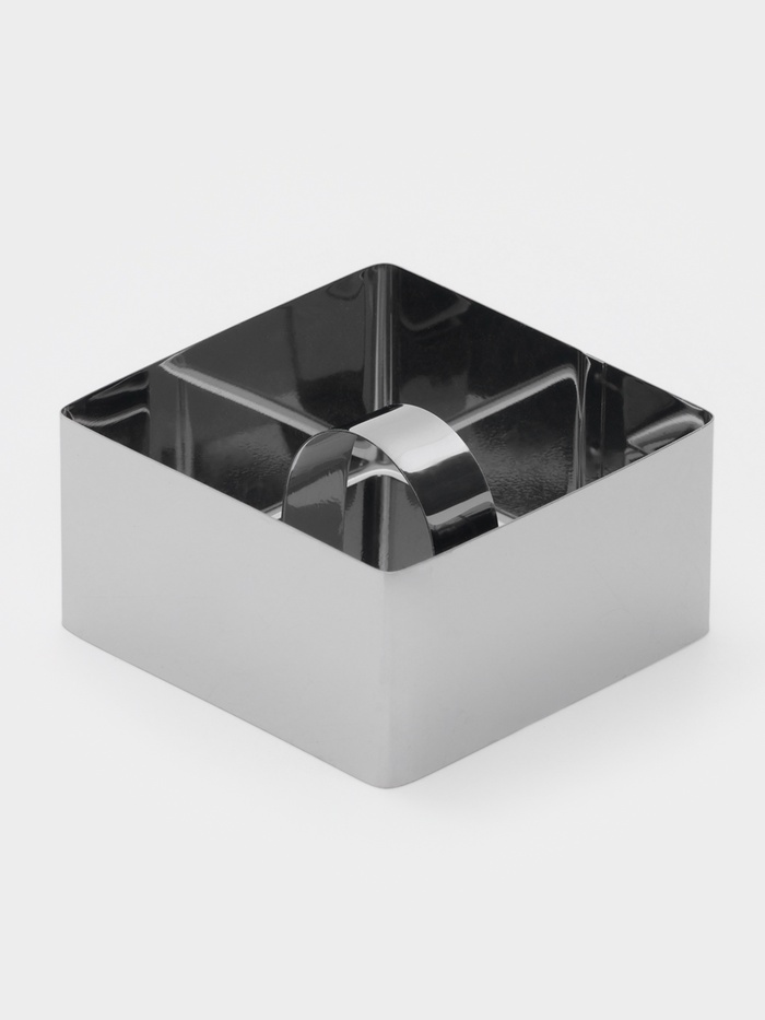 Форма для выкладки Доляна «Квадрат», 8×8×4 см, с прессом, толщина 3 мм, нержавеющая сталь - Фото 1