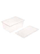 Контейнер универсальный для хранения с крышкой, объём 30 л, цвет прозрачно-матовый - Фото 5