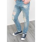 Брюки джинсовые мужские, цвет светлый индиго, размер 48 (M), рост 176 см (арт. 619037711) - Фото 1