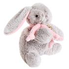 Мягкая игрушка «Кролик», цвет серый/розовый, 15 см - Фото 2