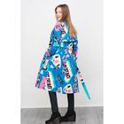 Плащ женский, цвет синий графичный, размер 46 (M), рост 170 см (арт. 1611104104) - Фото 1