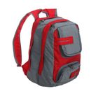 Рюкзак молодёжный на молнии, 1 отдел, 2 наружных кармана, красный/серый - Фото 2