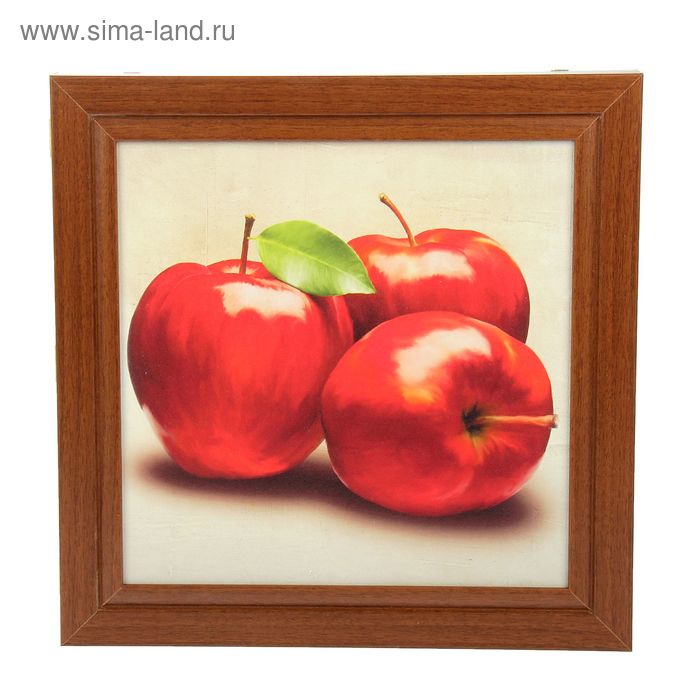 Ключница № 35-1045 орех  "Remo Barbieri - Apples" 37х37х5 см - Фото 1