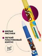 Ручка шариковая Calligrata, автоматическая, 4-цветная, корпус с рисунком, МИКС - Фото 3