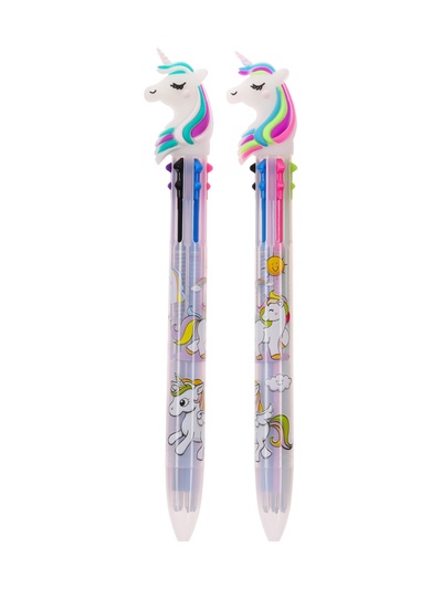 Ручка шариковая многоцветная, автоматическая, 3 цвета, корпус МИКС