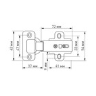 Петля мебельная полувкладная 211Б, с доводчиком, без винтов - Фото 2