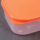 Контейнер квадратный Доляна, пищевой, 400 мл, цвет оранжевый - Фото 2
