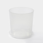 Горшок для орхидей с поддоном «Доляна», 1.6 л, пластиковый, прозрачный - Фото 1