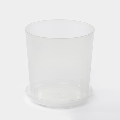 Горшок для орхидей с поддоном «Доляна», 1.6 л, пластиковый, прозрачный