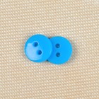 Пуговица, 2 прокола, 10мм, цвет голубой - Фото 1