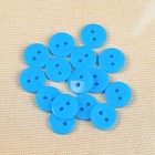 Пуговица, 2 прокола, 10мм, цвет голубой - Фото 2