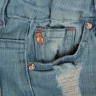Шорты джинсовые детские для девочек Diva, рост 146 см, цвет голубой (арт. 20210420003) - Фото 6