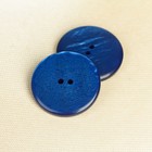 Пуговица, 2 прокола, 28мм, цвет синий - Фото 1