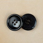 Пуговица, 4 прокола, 23мм, цвет чёрный - Фото 1