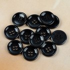 Пуговица, 4 прокола, 23мм, цвет чёрный - Фото 2
