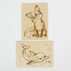 Доски для выжигания «Дельфин и Лисёнок», 2 шт. - Фото 2