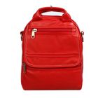 Рюкзак молодёжный на молнии, 1 отдел, 3 наружных кармана, красный - Фото 2