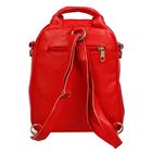 Рюкзак молодёжный на молнии, 1 отдел, 3 наружных кармана, красный - Фото 3