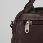 Рюкзак молодёжный на молнии, 1 отдел, 3 наружных кармана, тёмно-коричневый - Фото 4
