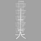 Стойка вращающаяся для колготок, напольная, 20 карманов, цвет белый - Фото 1