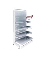 Кронштейн-полкодержатель для стеллажа, 32.5×8.5 см, для полки с перфорацией, белый - Фото 4