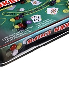Набор для покера Poker Chips: 2 колоды карт по 54 шт., 300 фишек, сукно, металлический бокс, УЦЕНКА (мятая упаковка) - Фото 4