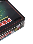 Набор для покера Poker Chips: 2 колоды карт по 54 шт., 300 фишек, сукно, металлический бокс, УЦЕНКА (мятая упаковка) - Фото 5