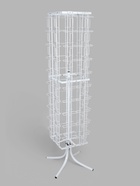 Стойка вращающаяся для открыток, напольная, 80 карманов А5, 45×45×180 см, белая - Фото 2