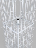 Стойка вращающаяся для открыток, напольная, 80 карманов А5, 45×45×180 см, белая - Фото 5