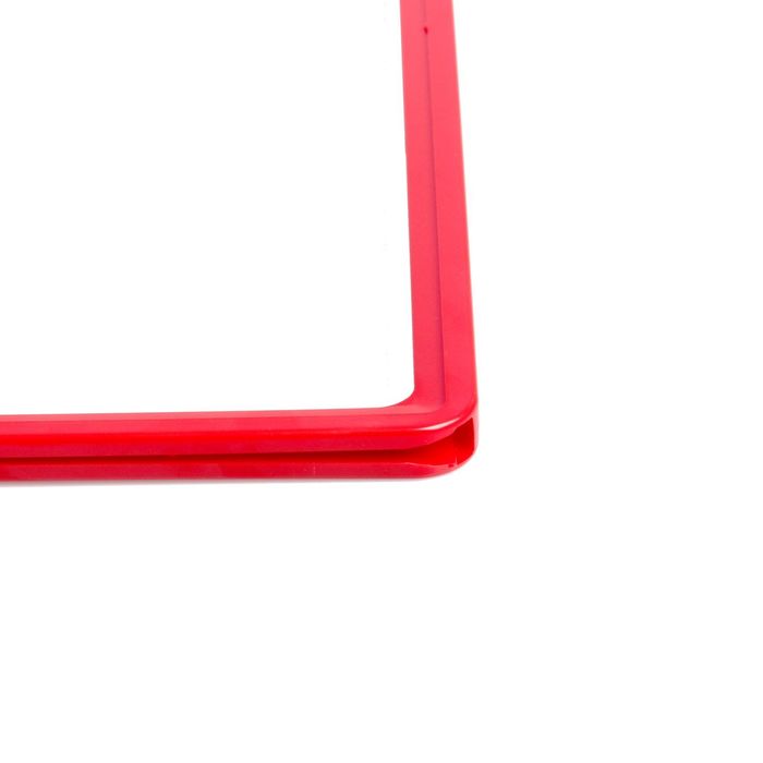 Рама из ударопрочного пластика с закругленными углами А4, без протектора, цвет красный - фото 1908272048