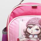 Рюкзак детский на молнии "Девочка", 1 отдел, 3 наружных кармана, розовый - Фото 3