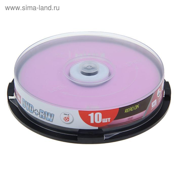 Диск DVD+RW Mirex, 4x, 4.7 Гб, Cake Box, 10 шт - Фото 1