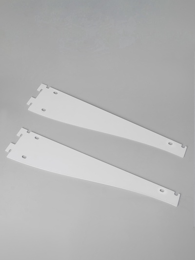 Кронштейн-полкодержатель для стеллажа, 40 см, для полки с перфорацией, белый