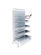 Кронштейн-полкодержатель для стеллажа, 40 см, для полки с перфорацией, белый - Фото 2