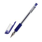 Ручка гелевая 0,5мм синяя, корпус прозрачный с резиновым держателем DELI - Фото 1
