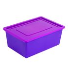 Ящик универсальный для хранения с крышкой, объем 30л. цвет: сиренево-фиолетовый - Фото 1