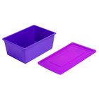 Ящик универсальный для хранения с крышкой, объем 30л. цвет: сиренево-фиолетовый - Фото 4