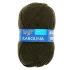 Пряжа Karolina (Каролина) 100% акрил 438м/100гр (662 т.олива) - Фото 2