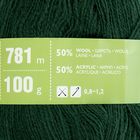 Пряжа A-elita (Аэлита) 50% шерсть, 50% акрил  781м/100гр (62 т.зеленый) - Фото 3
