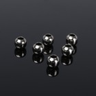 Кримп - зажимная бусина, СМ-373, 6 мм, набор 20 шт. цвет серебро - Фото 2