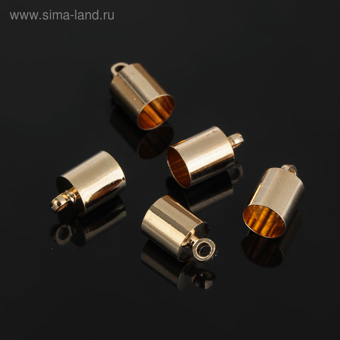 Концевик-шапочка, цвет золото, 6*9,5 мм (набор 10шт) - Фото 1