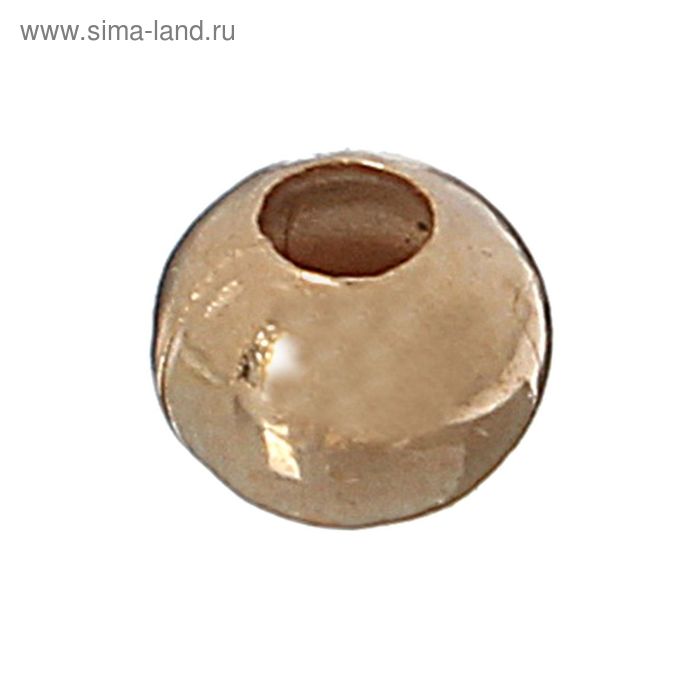 Кримп (зажимная бусина), 4 мм (набор 20шт), цвет золото - Фото 1