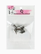 Концевик-шапочка, СМ-165, (набор 5 шт.), 1.2×0.8 см, d(вн.)=0.7 см, цвет серебро - Фото 5