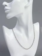 Цепочка с карабином, набор 5 шт. L=45 см, мелкое плетение, цвет серебро - Фото 2