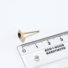 Швензы «Гвоздики» для изготовления пусет, цвет золото, 6 мм (набор 5 пар) - фото 27402340