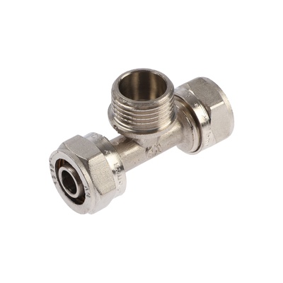 Тройник AQUALINK, обжимной, 1/2" × 16 мм, наружная резьба