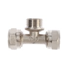 Тройник AQUALINK, обжимной, 1/2" х 16 мм, наружная резьба - фото 31496054