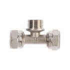 Тройник AQUALINK, обжимной, 1/2" х 16 мм, наружная резьба - фото 31496055