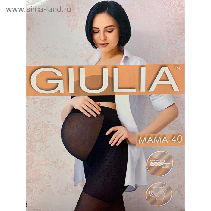 Колготки для беременных GIULIA MAMA 40 den, цвет загар (daino gul), размер 2 - Фото 1