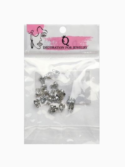 Концевик, цвет серебро, СМ-262, 3.2 мм (набор 20 шт.)